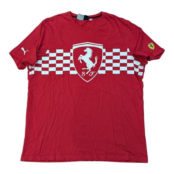 Puma Ferrari F1 T-Shirt Racing Scuderia Red Tee Size XL Italia Graphic Tee - Picture 1 of 9